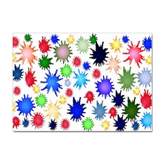 Inks Drops Black Colorful Paint Sticker A4 (10 Pack) by Hannah976