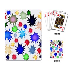 Inks Drops Black Colorful Paint Playing Cards Single Design (rectangle) by Hannah976