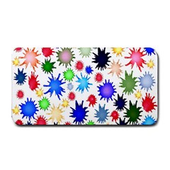 Inks Drops Black Colorful Paint Medium Bar Mat by Hannah976