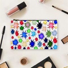 Inks Drops Black Colorful Paint Cosmetic Bag (medium) by Hannah976