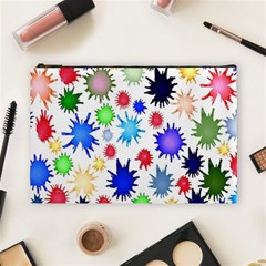 Inks Drops Black Colorful Paint Cosmetic Bag (large) by Hannah976