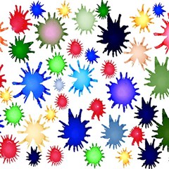 Inks Drops Black Colorful Paint Play Mat (rectangle) by Hannah976