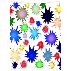 Inks Drops Black Colorful Paint Back Support Cushion by Hannah976