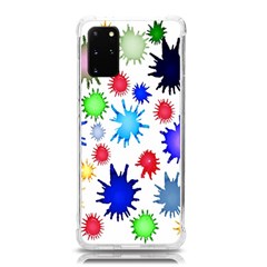 Inks Drops Black Colorful Paint Samsung Galaxy S20plus 6 7 Inch Tpu Uv Case by Hannah976