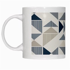 Geometric Triangle Modern Mosaic White Mug by Hannah976