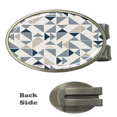 Geometric Triangle Modern Mosaic Money Clips (oval)  by Hannah976