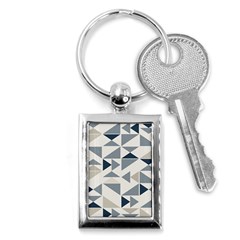 Geometric Triangle Modern Mosaic Key Chain (rectangle) by Hannah976