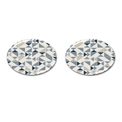 Geometric Triangle Modern Mosaic Cufflinks (oval) by Hannah976