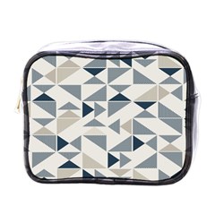 Geometric Triangle Modern Mosaic Mini Toiletries Bag (one Side) by Hannah976