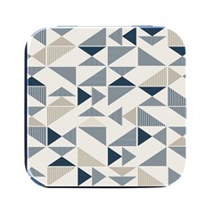 Geometric Triangle Modern Mosaic Square Metal Box (black) by Hannah976