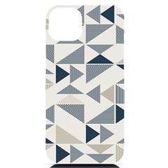 Geometric Triangle Modern Mosaic Iphone 14 Plus Black Uv Print Case by Hannah976