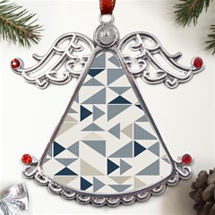 Geometric Triangle Modern Mosaic Metal Angel With Crystal Ornament by Hannah976