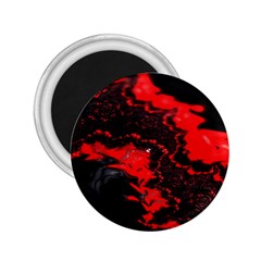 Red Black Fractal Mandelbrot Art Wallpaper 2 25  Magnets by Hannah976