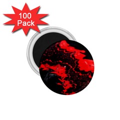 Red Black Fractal Mandelbrot Art Wallpaper 1 75  Magnets (100 Pack)  by Hannah976