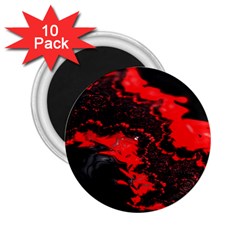 Red Black Fractal Mandelbrot Art Wallpaper 2 25  Magnets (10 Pack)  by Hannah976