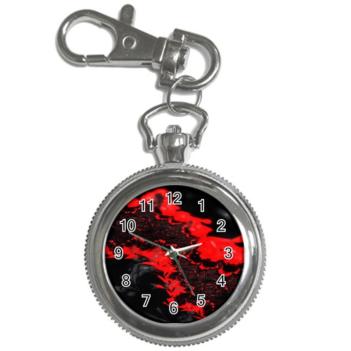 Red Black Fractal Mandelbrot Art Wallpaper Key Chain Watches