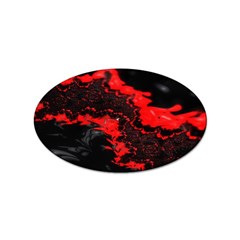 Red Black Fractal Mandelbrot Art Wallpaper Sticker (oval) by Hannah976