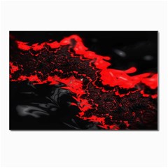 Red Black Fractal Mandelbrot Art Wallpaper Postcards 5  X 7  (pkg Of 10) by Hannah976