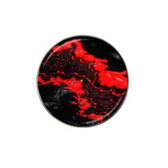 Red Black Fractal Mandelbrot Art Wallpaper Hat Clip Ball Marker by Hannah976