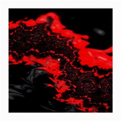 Red Black Fractal Mandelbrot Art Wallpaper Medium Glasses Cloth (2 Sides) by Hannah976