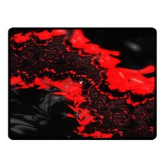 Red Black Fractal Mandelbrot Art Wallpaper Fleece Blanket (small) by Hannah976