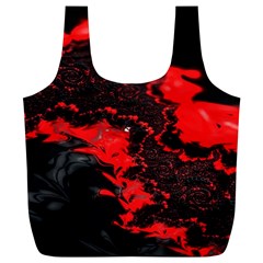 Red Black Fractal Mandelbrot Art Wallpaper Full Print Recycle Bag (xl) by Hannah976