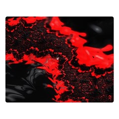 Red Black Fractal Mandelbrot Art Wallpaper Two Sides Premium Plush Fleece Blanket (large) by Hannah976