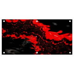 Red Black Fractal Mandelbrot Art Wallpaper Banner And Sign 4  X 2  by Hannah976