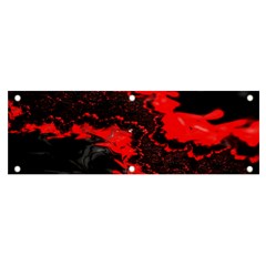 Red Black Fractal Mandelbrot Art Wallpaper Banner And Sign 6  X 2  by Hannah976