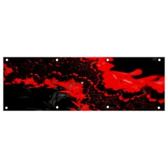 Red Black Fractal Mandelbrot Art Wallpaper Banner And Sign 9  X 3  by Hannah976