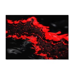 Red Black Fractal Mandelbrot Art Wallpaper Crystal Sticker (a4) by Hannah976