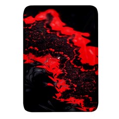 Red Black Fractal Mandelbrot Art Wallpaper Rectangular Glass Fridge Magnet (4 Pack) by Hannah976