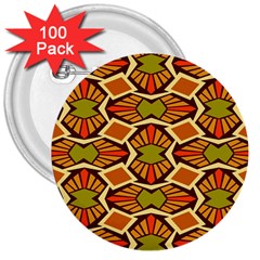 Geometry Shape Retro Trendy Symbol 3  Buttons (100 Pack)  by Hannah976