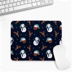 Santa Snowman Small Mousepad by ConteMonfrey