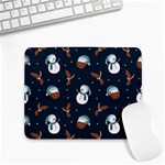 Santa Snowman Small Mousepad Front