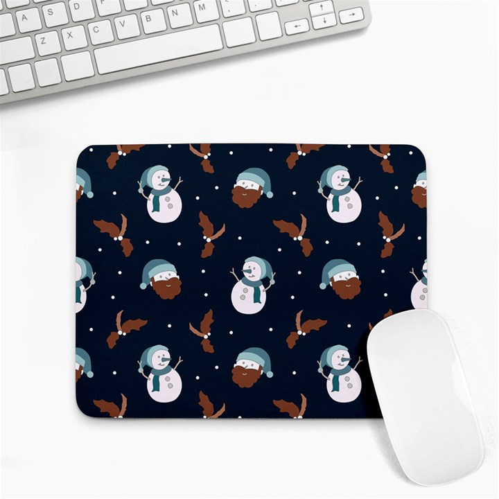 Santa Snowman Small Mousepad