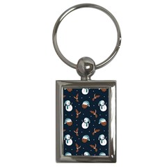 Santa Snowman Key Chain (rectangle) by ConteMonfrey