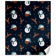 Santa Snowman Canvas 8  X 10  by ConteMonfrey