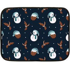 Santa Snowman Two Sides Fleece Blanket (mini) by ConteMonfrey