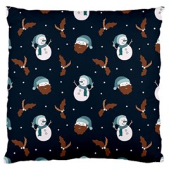 Santa Snowman Standard Premium Plush Fleece Cushion Case (one Side)