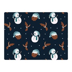 Santa Snowman Two Sides Premium Plush Fleece Blanket (mini) by ConteMonfrey