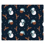 Santa Snowman Two Sides Premium Plush Fleece Blanket (Small) 50 x40  Blanket Front