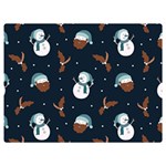 Santa Snowman Two Sides Premium Plush Fleece Blanket (Extra Small) 40 x30  Blanket Front