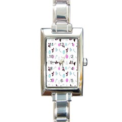 It`s Christmas Outside!   Rectangle Italian Charm Watch by ConteMonfrey