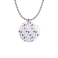 It`s Christmas Outside!   1  Button Necklace by ConteMonfrey