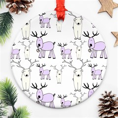 Cute Deers  Ornament (round) by ConteMonfrey