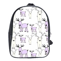 Cute Deers  School Bag (large) by ConteMonfrey