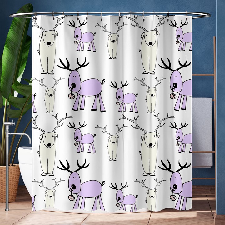 Cute Deers  Shower Curtain 60  x 72  (Medium) 