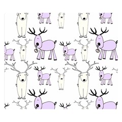 Cute Deers  Two Sides Premium Plush Fleece Blanket (small) by ConteMonfrey