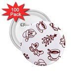 Red And White Christmas Breakfast  2.25  Buttons (100 pack)  Front